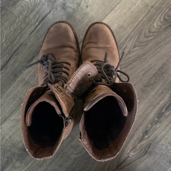 Born Boreen Boots Women's Size 8.5 Brown Leather Rustic Lace Up Combat Boots - Picture 8 of 13